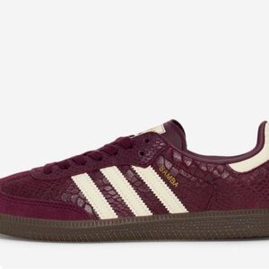 Adidas Samba OG Sneakers - Burgundy and Cream